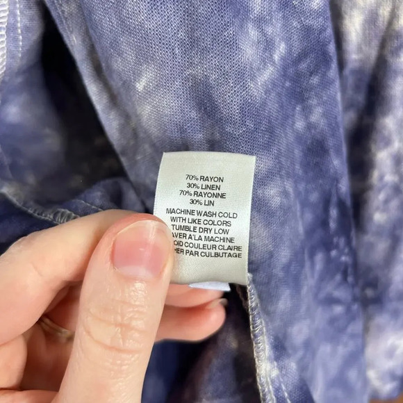 Anthropologie Amadi Hilde Shine Oversize Lightweight Tie Dye Linen Blazer Large - Picture 11 of 13